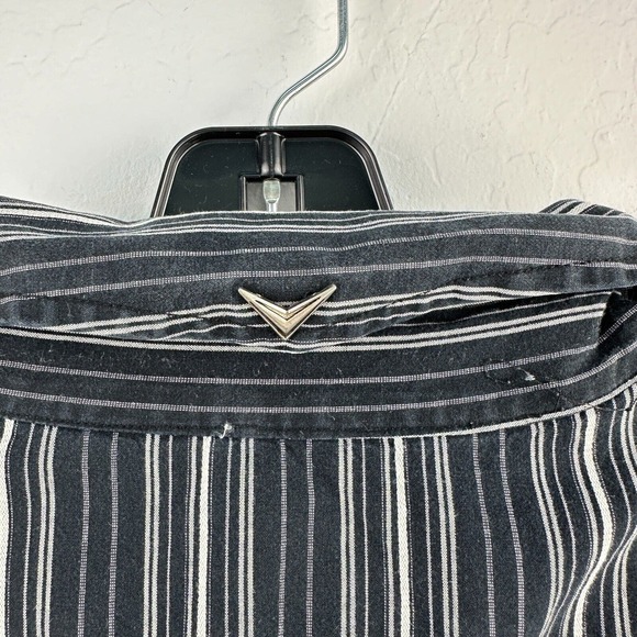 Fender Rock & Roll Religion Shirt Men XL Black Pinstriped Short Sleeve Button Up - Picture 7 of 11